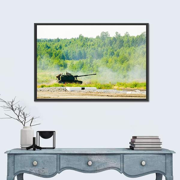 Tank In Nizhniy Tagil Canvas Wall Art-1 Piece-Floating Frame-24" x 16"-Tiaracle