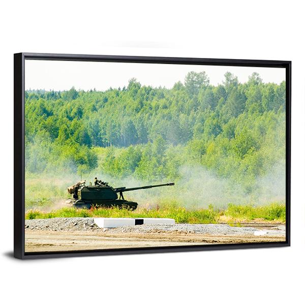 Tank In Nizhniy Tagil Canvas Wall Art-3 Horizontal-Gallery Wrap-25" x 16"-Tiaracle