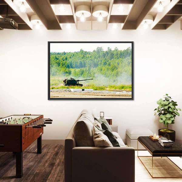 Tank In Nizhniy Tagil Canvas Wall Art-3 Horizontal-Gallery Wrap-25" x 16"-Tiaracle