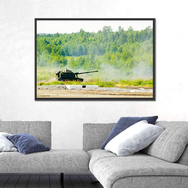 Tank In Nizhniy Tagil Canvas Wall Art-3 Horizontal-Gallery Wrap-25" x 16"-Tiaracle