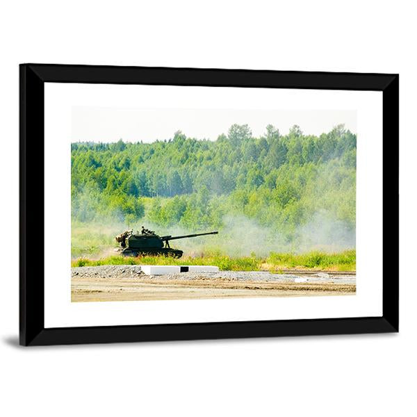 Tank In Nizhniy Tagil Canvas Wall Art-3 Horizontal-Gallery Wrap-25" x 16"-Tiaracle
