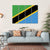 Tanzania Flag Canvas Wall Art-4 Horizontal-Gallery Wrap-34" x 24"-Tiaracle