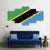 Tanzania Flag Canvas Wall Art-5 Star-Gallery Wrap-62" x 32"-Tiaracle