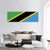 Tanzania Flag Panoramic Canvas Wall Art-1 Piece-36" x 12"-Tiaracle