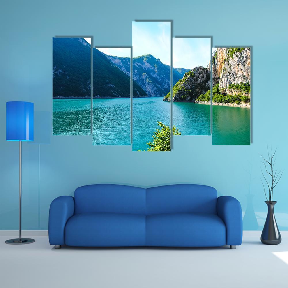 Tara River Flows Canvas Wall Art-5 Pop-Gallery Wrap-47" x 32"-Tiaracle