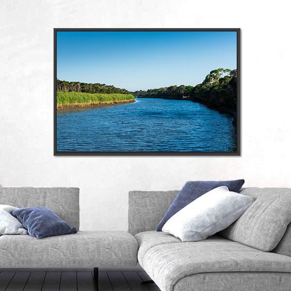 Tarwin River Australia Canvas Wall Art-1 Piece-Floating Frame-24" x 16"-Tiaracle