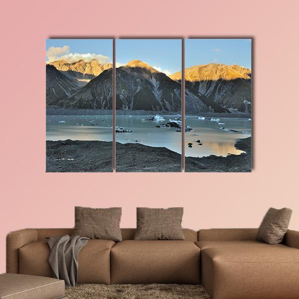 Tasman Glacier &amp; Lake Canvas Wall Art-3 Horizontal-Gallery Wrap-37" x 24"-Tiaracle