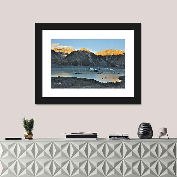 Tasman Glacier &amp; Lake Canvas Wall Art-3 Horizontal-Gallery Wrap-25" x 16"-Tiaracle