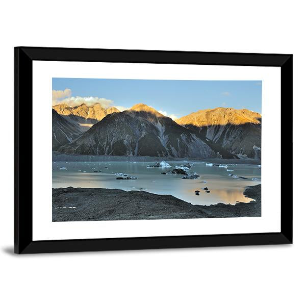 Tasman Glacier &amp; Lake Canvas Wall Art-3 Horizontal-Gallery Wrap-25" x 16"-Tiaracle