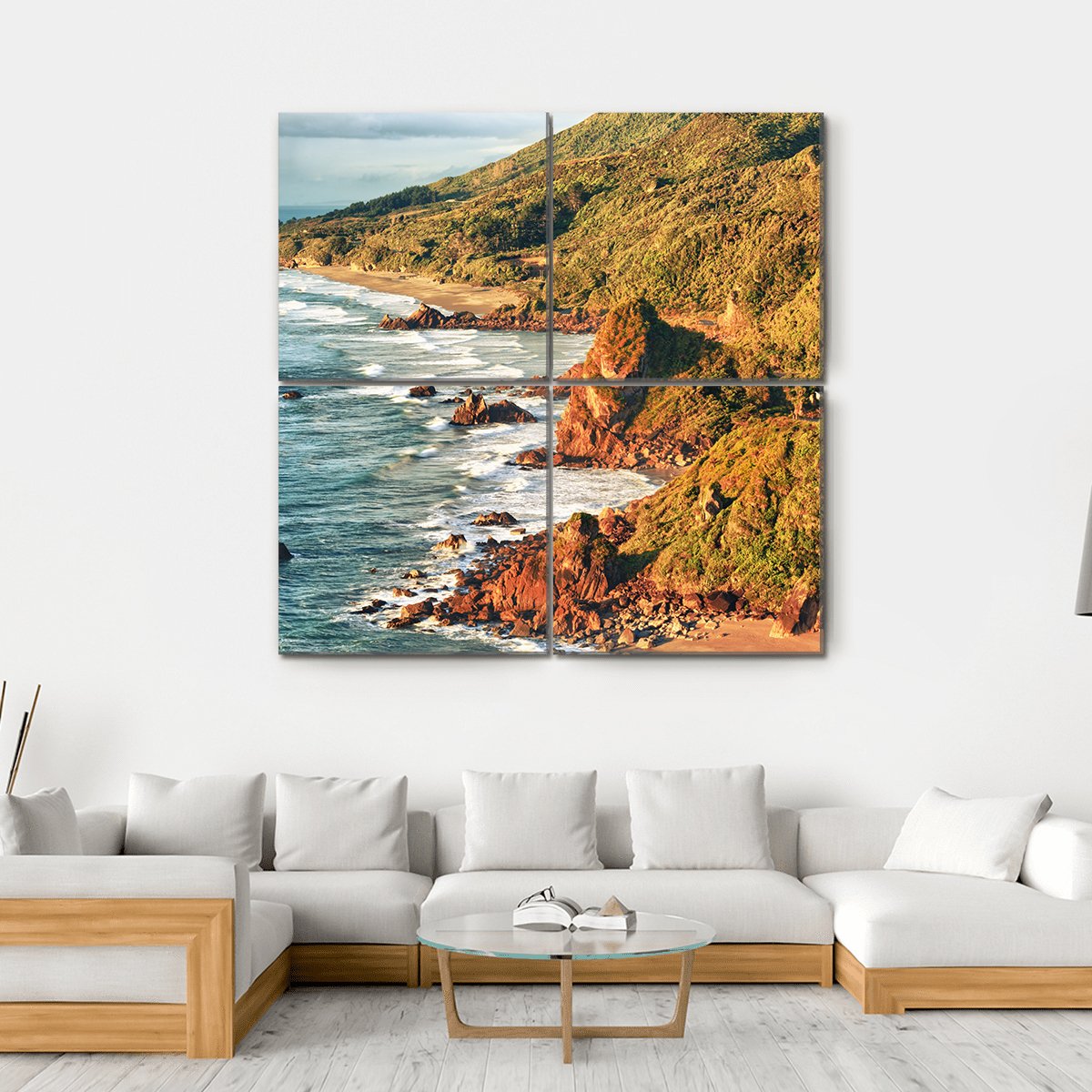 Tasman Sea Canvas Wall Art-4 Square-Gallery Wrap-17" x 17"-Tiaracle