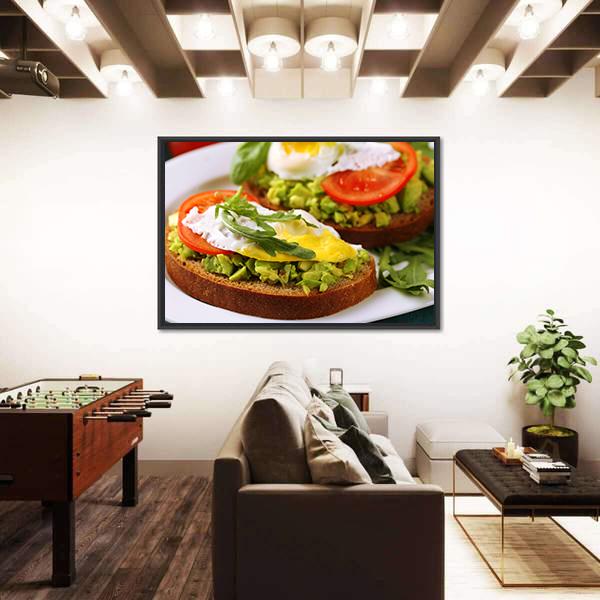 Tasty Sandwiches Canvas Wall Art-5 Horizontal-Gallery Wrap-22" x 12"-Tiaracle
