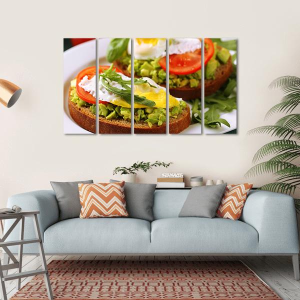 Tasty Sandwiches Canvas Wall Art-5 Horizontal-Gallery Wrap-22" x 12"-Tiaracle