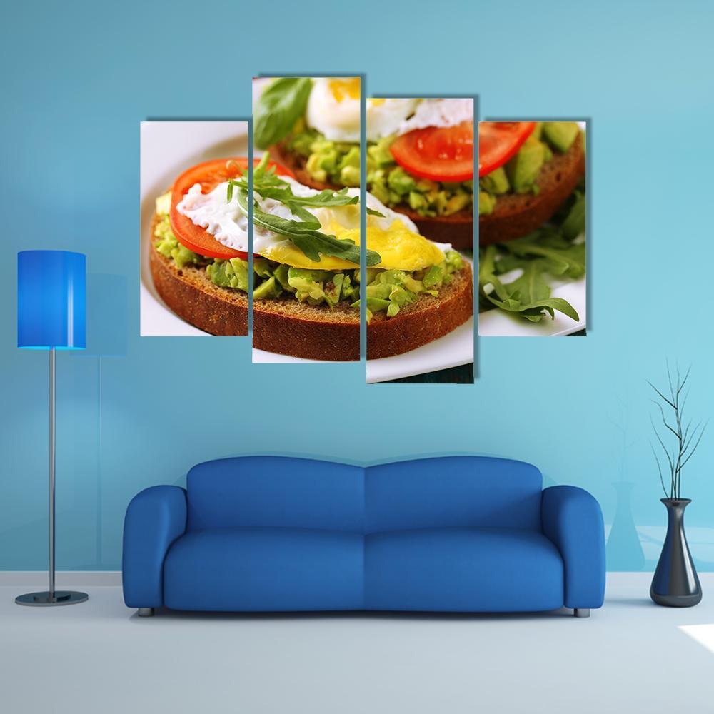 Tasty Sandwiches Canvas Wall Art-4 Pop-Gallery Wrap-50" x 32"-Tiaracle