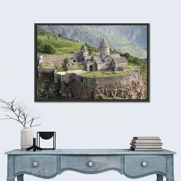 Tatev Monastyr Armenia Canvas Wall Art-3 Horizontal-Gallery Wrap-25" x 16"-Tiaracle