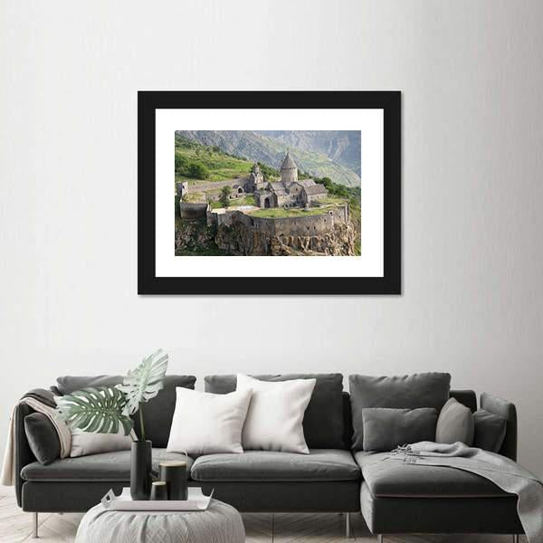 Tatev Monastyr Armenia Canvas Wall Art-1 Piece-Framed Print-20" x 16"-Tiaracle