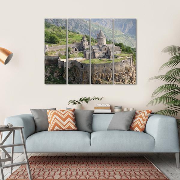 Tatev Monastyr Armenia Canvas Wall Art-4 Horizontal-Gallery Wrap-34" x 24"-Tiaracle