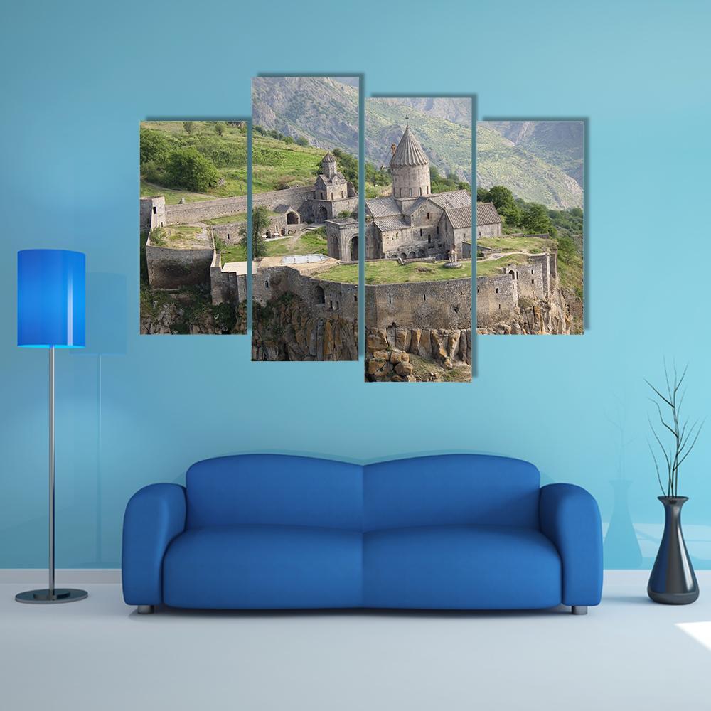 Tatev Monastyr Armenia Canvas Wall Art-4 Pop-Gallery Wrap-50" x 32"-Tiaracle