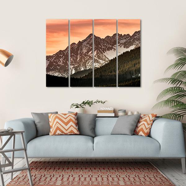Tatra Mountains Landscape Canvas Wall Art-4 Horizontal-Gallery Wrap-34" x 24"-Tiaracle