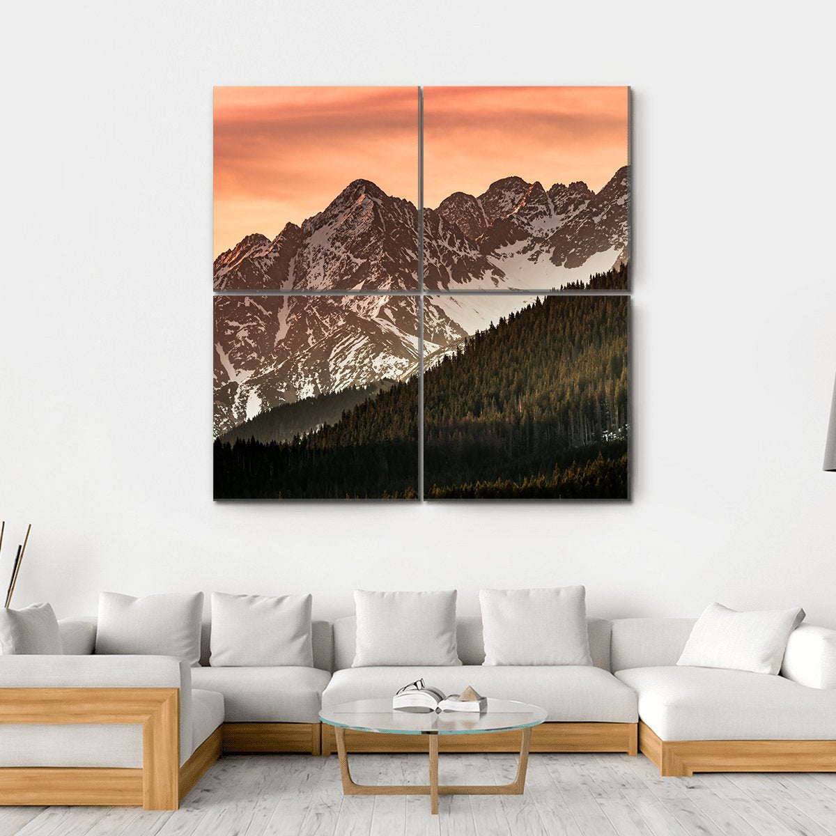 Tatra Mountains Landscape Canvas Wall Art-4 Square-Gallery Wrap-17" x 17"-Tiaracle