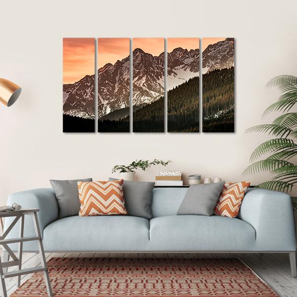 Tatra Mountains Landscape Canvas Wall Art-5 Horizontal-Gallery Wrap-22" x 12"-Tiaracle