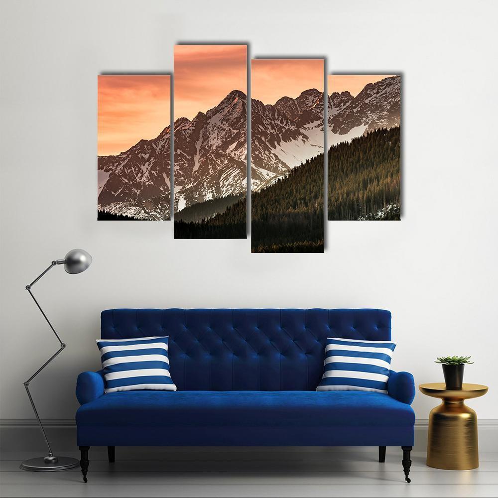 Tatra Mountains Landscape Canvas Wall Art-4 Pop-Gallery Wrap-50" x 32"-Tiaracle