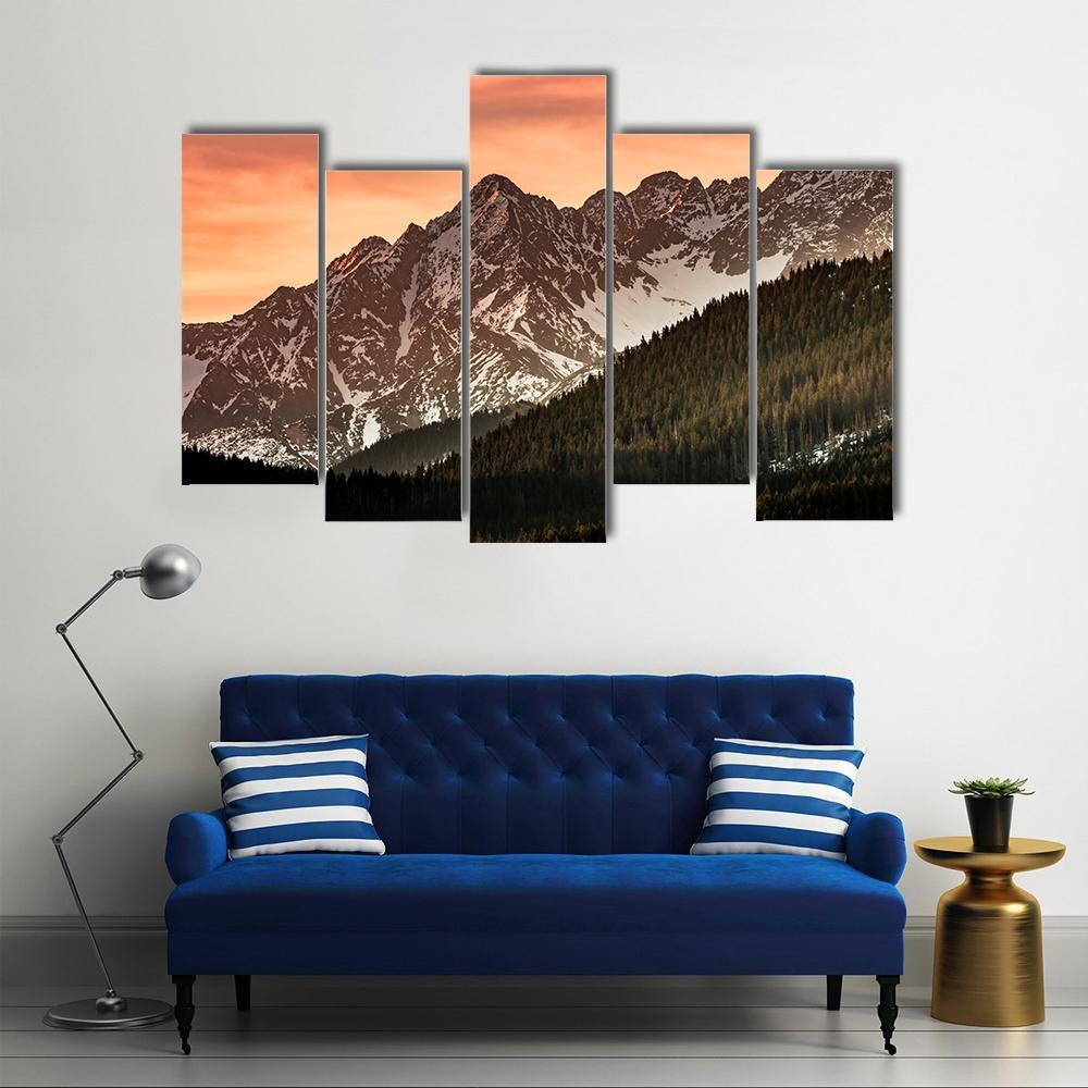 Tatra Mountains Landscape Canvas Wall Art-5 Pop-Gallery Wrap-47" x 32"-Tiaracle