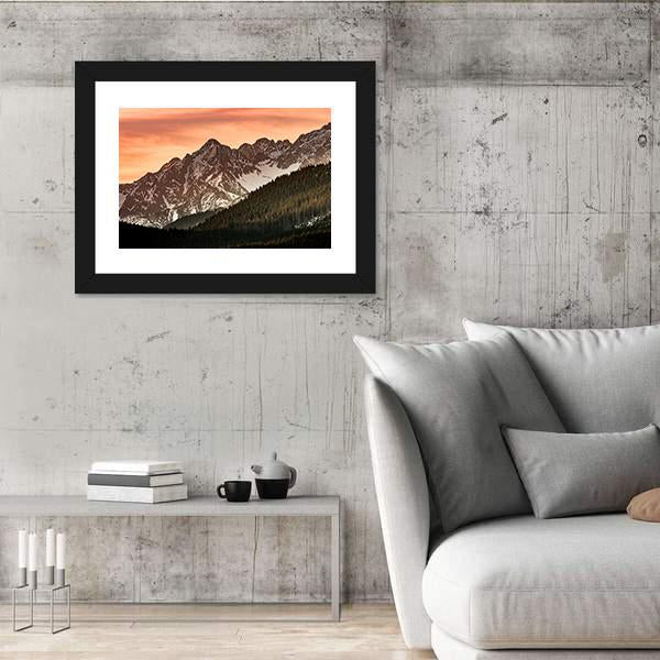 Tatra Mountains Landscape Panoramic Canvas Wall Art-1 Piece-36" x 12"-Tiaracle