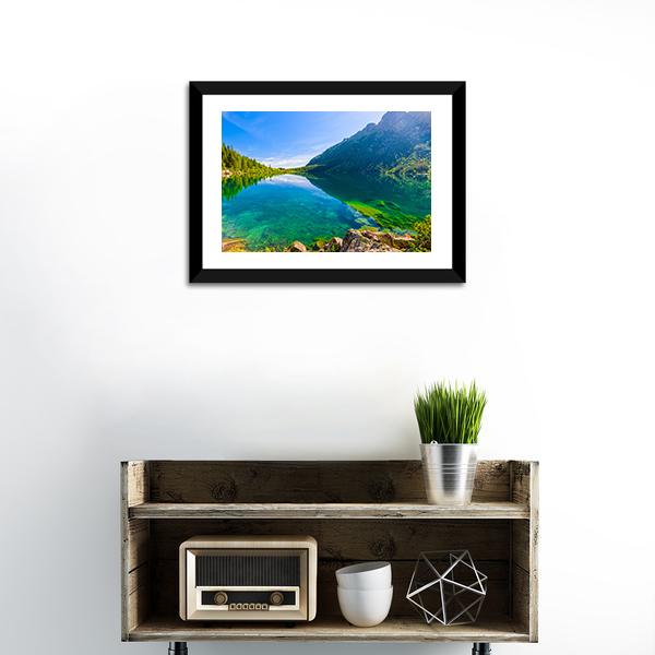 Tatras Sea Eye Lake Canvas Wall Art-1 Piece-Framed Print-20" x 16"-Tiaracle