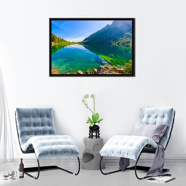 Tatras Sea Eye Lake Canvas Wall Art-3 Horizontal-Gallery Wrap-25" x 16"-Tiaracle