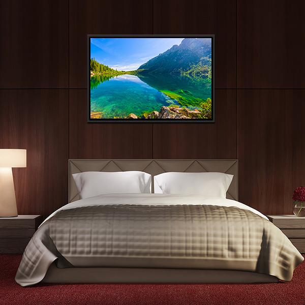 Tatras Sea Eye Lake Canvas Wall Art-3 Horizontal-Gallery Wrap-25" x 16"-Tiaracle