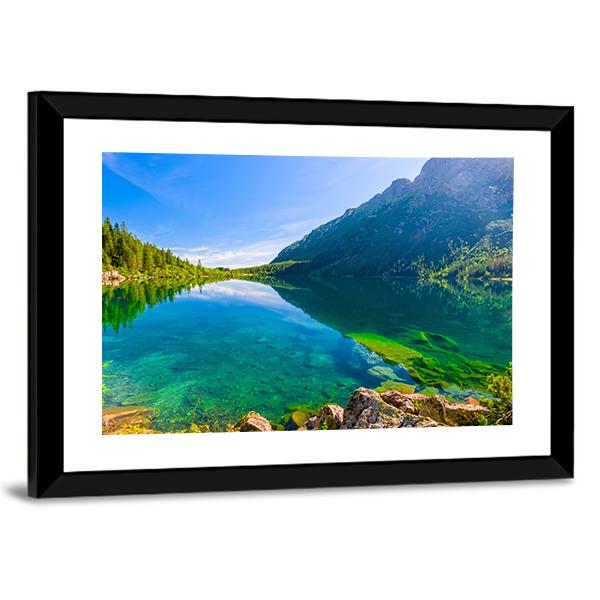 Tatras Sea Eye Lake Canvas Wall Art-3 Horizontal-Gallery Wrap-25" x 16"-Tiaracle