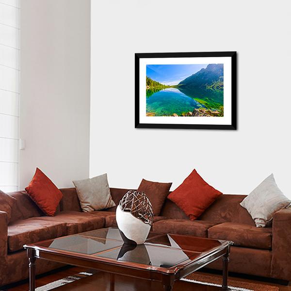 Tatras Sea Eye Lake Canvas Wall Art-3 Horizontal-Gallery Wrap-25" x 16"-Tiaracle