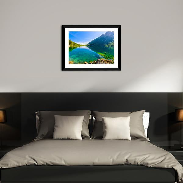 Tatras Sea Eye Lake Canvas Wall Art-3 Horizontal-Gallery Wrap-25" x 16"-Tiaracle