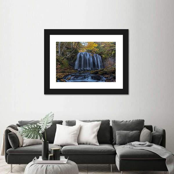 Tatsuzawafudo Waterfall Canvas Wall Art-1 Piece-Framed Print-20" x 16"-Tiaracle
