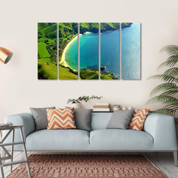 Taupo Bay In New Zealand Canvas Wall Art-5 Horizontal-Gallery Wrap-22" x 12"-Tiaracle