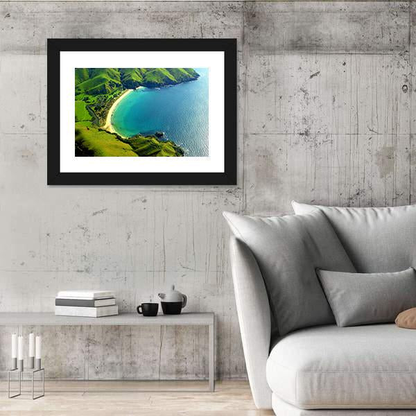 Taupo Bay In New Zealand Canvas Wall Art-3 Horizontal-Gallery Wrap-25" x 16"-Tiaracle