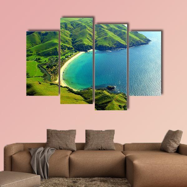 Taupo Bay In New Zealand Canvas Wall Art-4 Pop-Gallery Wrap-50" x 32"-Tiaracle