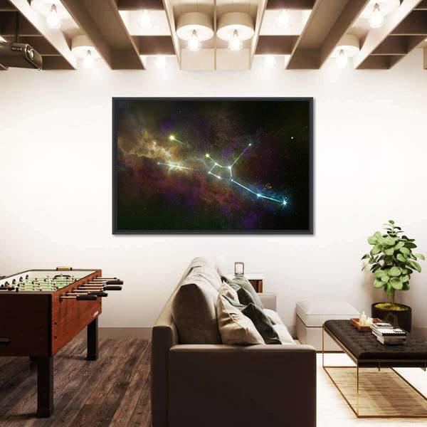 Taurus Constellation Canvas Wall Art-5 Horizontal-Gallery Wrap-22" x 12"-Tiaracle
