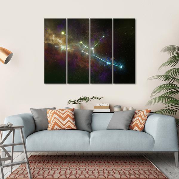 Taurus Constellation Canvas Wall Art-4 Horizontal-Gallery Wrap-34" x 24"-Tiaracle