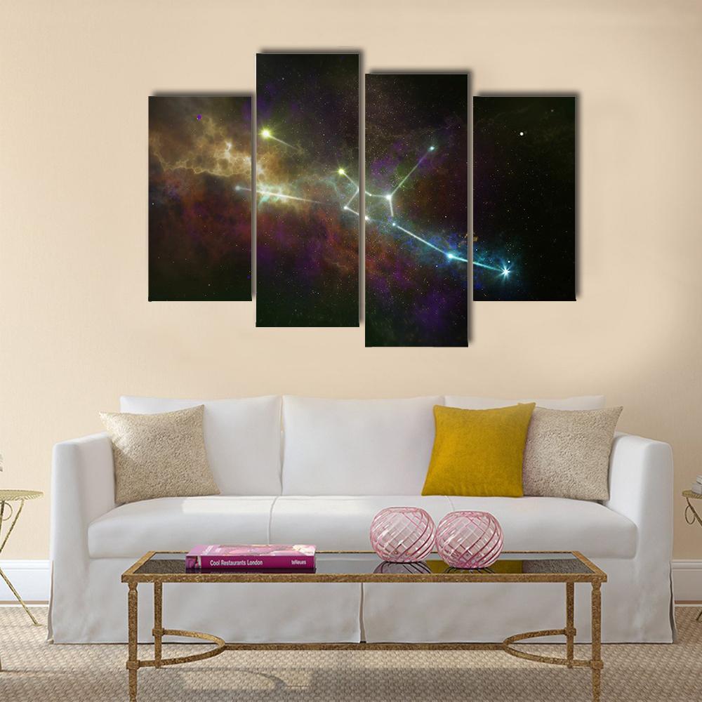 Taurus Constellation Canvas Wall Art-4 Pop-Gallery Wrap-34" x 20"-Tiaracle