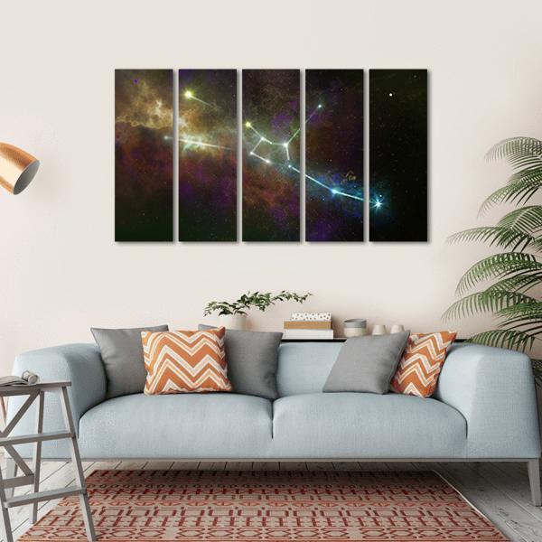 Taurus Constellation Canvas Wall Art-5 Horizontal-Gallery Wrap-22" x 12"-Tiaracle