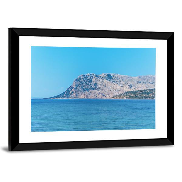 Tavolara Island On A Clear Day In Sardinia Canvas Wall Art-3 Horizontal-Gallery Wrap-25" x 16"-Tiaracle