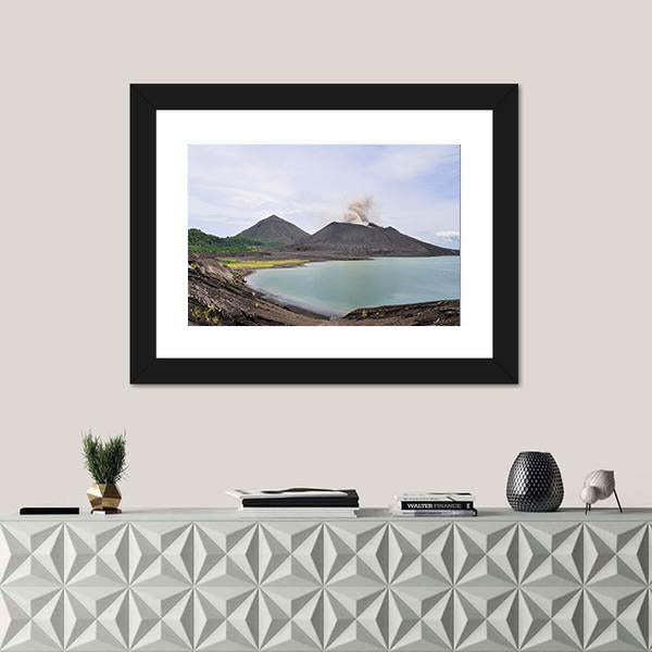 Tavurvur Volcano Panoramic Canvas Wall Art-1 Piece-36" x 12"-Tiaracle