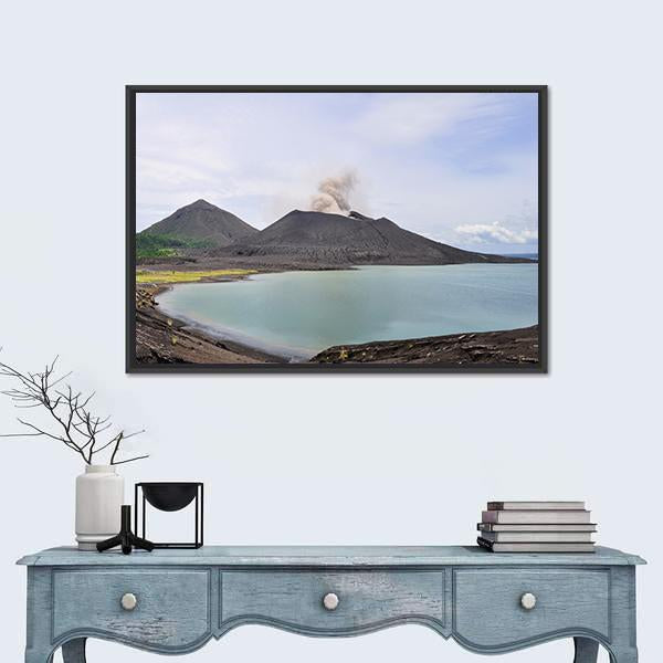 Tavurvur Volcano Panoramic Canvas Wall Art-1 Piece-36" x 12"-Tiaracle