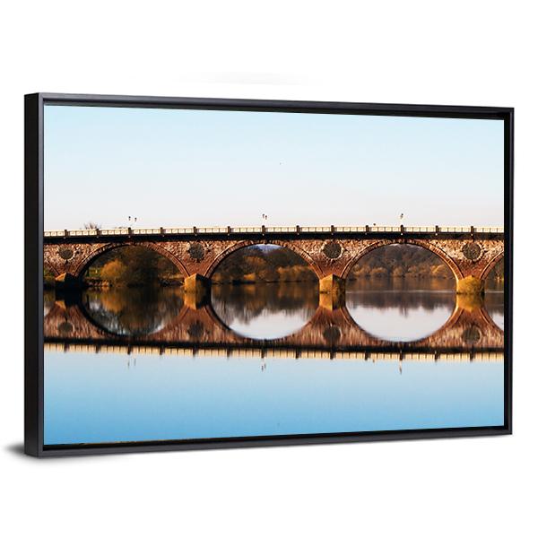 Tay Bridge In Perth Canvas Wall Art-3 Horizontal-Gallery Wrap-25" x 16"-Tiaracle