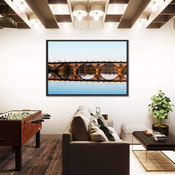 Tay Bridge In Perth Canvas Wall Art-3 Horizontal-Gallery Wrap-25" x 16"-Tiaracle