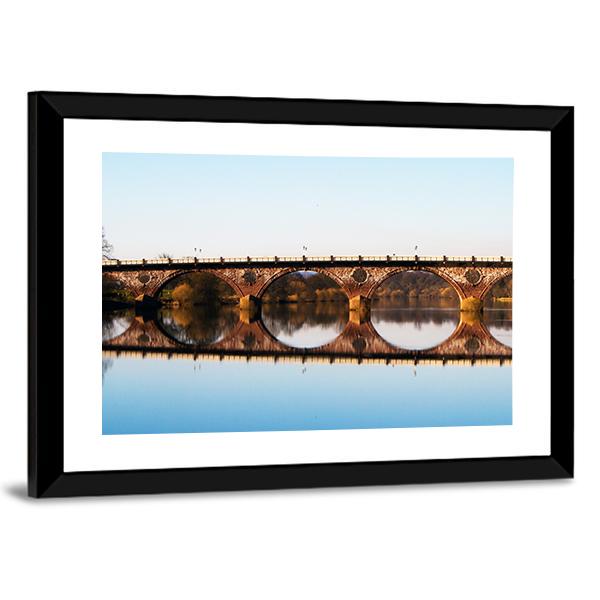 Tay Bridge In Perth Canvas Wall Art-3 Horizontal-Gallery Wrap-25" x 16"-Tiaracle