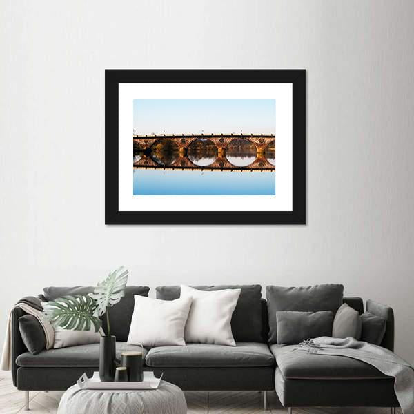 Tay Bridge In Perth Canvas Wall Art-1 Piece-Framed Print-20" x 16"-Tiaracle