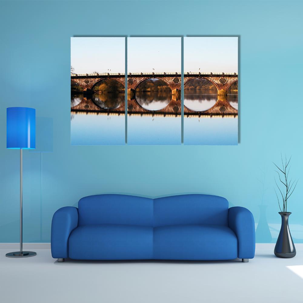 Tay Bridge In Perth Canvas Wall Art-3 Horizontal-Gallery Wrap-37" x 24"-Tiaracle