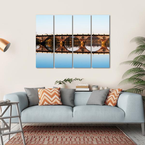 Tay Bridge In Perth Canvas Wall Art-4 Horizontal-Gallery Wrap-34" x 24"-Tiaracle